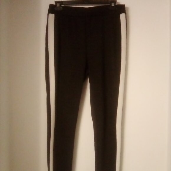 Pants - Black & White Striped Skinny Pants for Women | Trendy Stretch Fit | Chic Casual